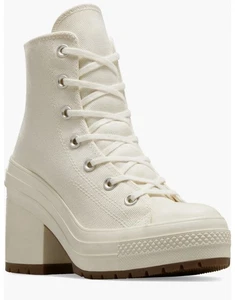 Zapatilla deportiva Converse de tacón ancho para mujer talla 10 Egret White Chuck 70 De Luxe nueva en caja - Imagen 1 de 6