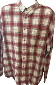 Cabela's 2XL Tall Plaid Flannel Long Sleeve Button Down Shirt Men - Picture 1 of 5