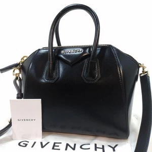 Givenchy Antigona Mini 2Way Shoulder Handbag Black Leather Used w/Dustbag - Picture 1 of 10