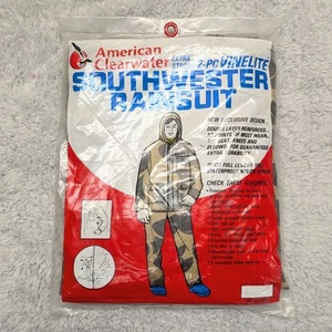 Nuevo traje de lluvia American Clearwater Southwester 2 piezas Vinelita PVC camuflaje talla mediana - Imagen 1 de 4