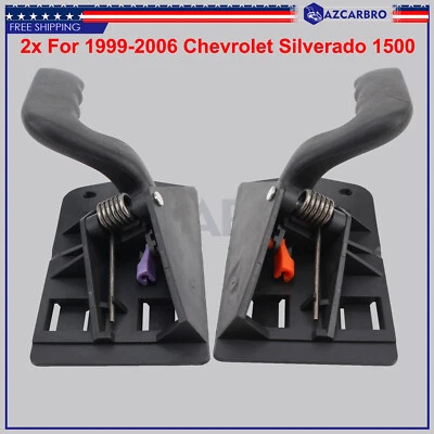 2 manijas de puerta interiores negras para GMC 2001-04 Sierra 1500 2500 3500 2000-06 Yukon Foto 1 de 4