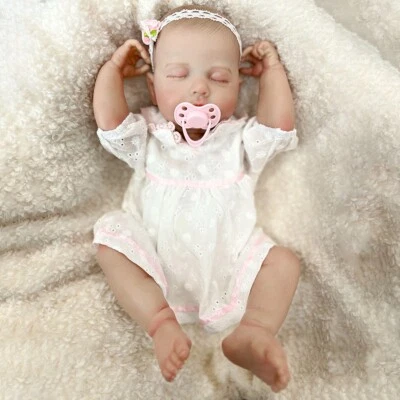 DE 50 CM Reborn Puppen Baby Ganzkörper Vinyl Realistisch Toddler XMAS Geschenk - Bild 1 von 4