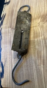 Vintage LF&C Hanging Brass Pocket Balance Fish Scale #3 Metal Made In New York - Picture 1 of 5