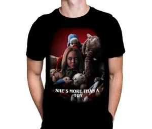 HORROR t- Shirt - MEGAN MORE THAN A TOY - Black T-Shirt - Sizes S - 5XL - Picture 1 of 4