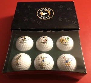 Vtg Pinnacle Golf Balls Disney Parks Disneyland Characters Set Of 6 Sealed Box - Picture 1 of 6