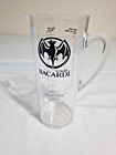 Cocktail Jug Bar Pitcher Plastic 9"Official Bacardi Rum Mixer Recipes On Side