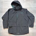 Vtg Timberland Weathergear Rain Jacket Black Water Resistant Hooded Men's Small