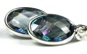 925 Sterling Silver Threader Earrings, Neptune Garden Topaz, SE005 - Picture 1 of 3