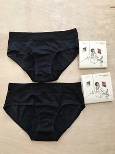 Thinx Hiphugger Leakproof Period Panties Size M Black - 2 pack - Picture 1 of 7