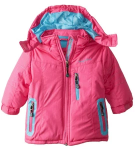 Rugged Bear Girls Coat Baby Infant Pink Puffer Jacket Hoodie Size 12 Months NEW - Picture 1 of 10