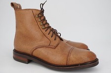 RARE | WORN 3x MEERMIN DERBY BOOT UK 7 US 8 D CAP TOE RUI LAST TAN COUNTRY GRAIN