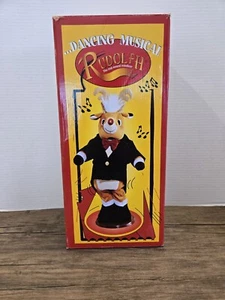 Vintage animiertes tanzendes Musical Rudolph Rentier mit roter Nase OVP 18" - Bild 1 von 4