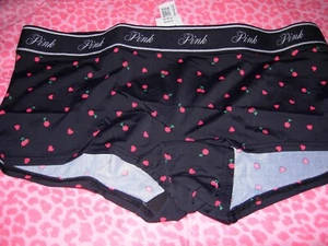 Victoria's Secret PINK Shortie BoyShort Flirty Silky Micro Black Cherry XL NWT - Picture 1 of 3