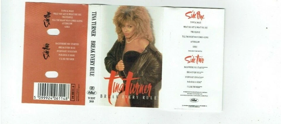 TINA TURNER BREAK EVERY RULE CASSETTE ALBUM 1986 - Image 1 of 1