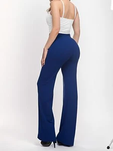 Women's Bootcut Yoga Pants Bootleg High Waisted Flare Pants Leggings Fitness Gym - Picture 1 of 14