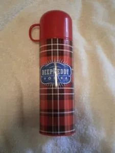 Deep Eddy Vodka 8 oz thermos di flanella rossa - Foto 1 di 4