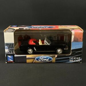 NEWRAY 1964 FORD MUSTANG CONVERTIBLE Black 1/43 Diecast NEW IN BOX