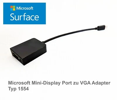 Microsoft Mini-DisplayPort zu VGA Adapter Typ 1554 für Surface & Surface Pro - Bild 1 von 4