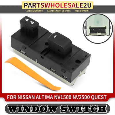 Interruptor de janela de energia dianteiro direito para Nissan Altima NV1500 NV2500 NV3500 Quest - Imagem 1 de 4