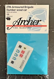 1/35 British 27th Armoured Brigade HUMBER Scout Car Decals Set - Archer AR35267 - Picture 1 of 3