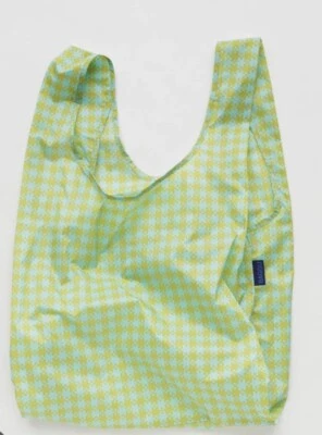 Bolso de Mano Baggu Estándar Reutilizable Como Nuevo Pixel Gingham Nuevo con Etiquetas Foto 1 de 3