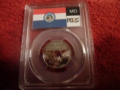 2003 s silver proof Missouri statehood quarter PCGS PR 69 DCAM (flag label) - Image 1 of 4