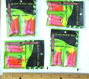 20ct TRICOLOR 1/4oz JIGS w/ Curly Tail Grubs Bass Baits Fishing Lures Saltwater - Picture 1 of 2