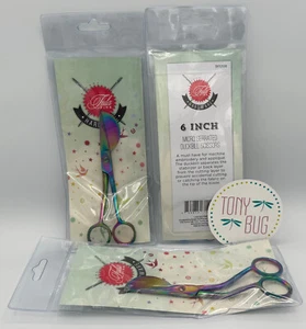 Tula Pink Hardware ~ 6 Inch Duckbill Applique Scissor ~ Stainless Steel Scissors - Picture 1 of 4
