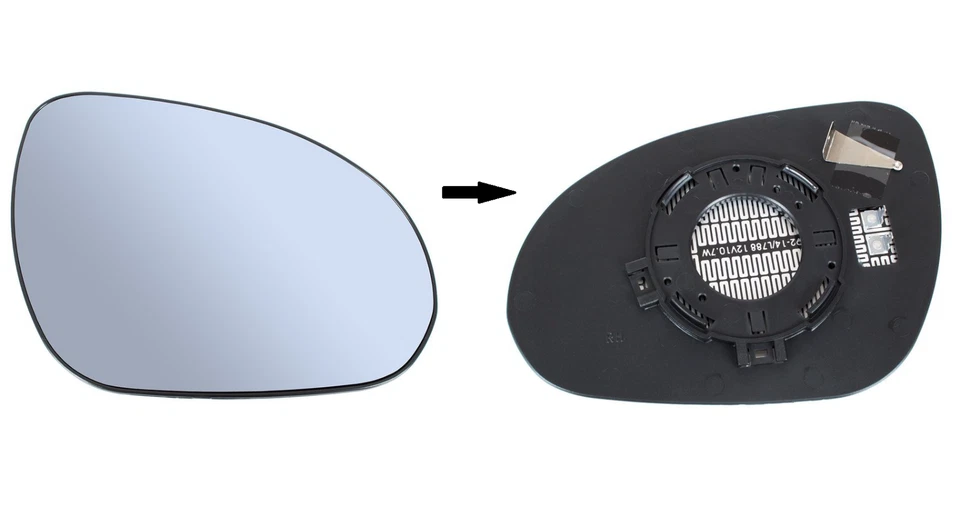 GLACE RETROVISEUR POUR HYUNDAI I30 07-12 ÉLECTRIQUE CHAUFFÉ À DROITE - - Photo 1/1