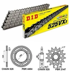 KIT TRASMISSIONE KTM 1090 ADVENTURE S 2017 2019 CATENA DID 525VX3 CORONA PIGNONE - Imagen 1 de 5