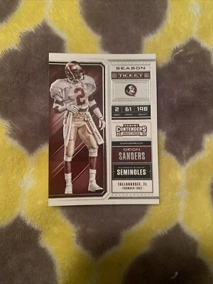 Deion Sanders 2018 Panini Contenders Draft Picks Season Ticket #30 FSU Colorado - Image 1 of 2