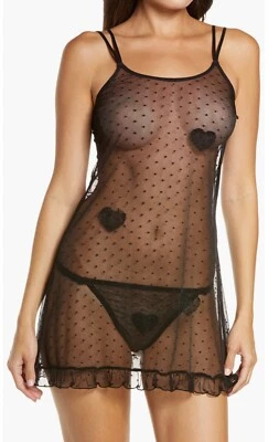 Conjunto de tanga y punto de malla Honeydew Intimates Makenzie talla pequeña nuevo Foto 1 de 4