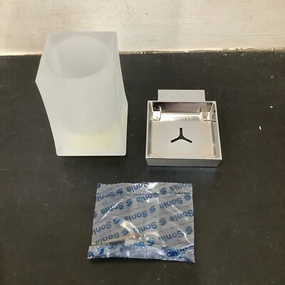 Sonia Wall Mounted Toothbrush Holder. Chrome/Glass. 55110026. W22 - Image 1 of 4