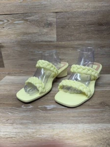 Correas de cuero trenzadas amarillas suaves Dolce Vita Ronin para mujer talla 12 - Imagen 1 de 8