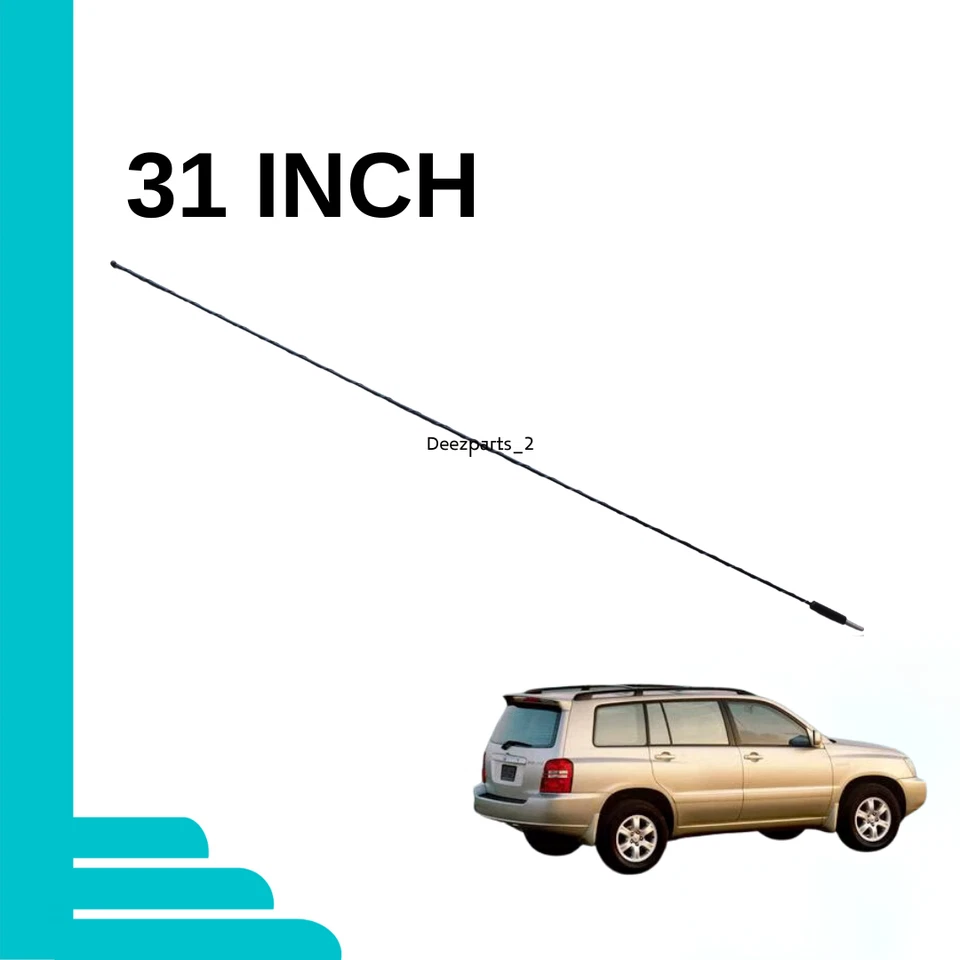 Antena 31" metal negro para Toyota Highlander 2001-2013 Foto 1 de 4