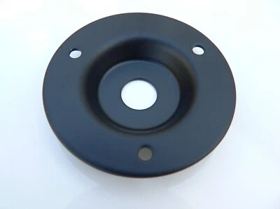 1/4" Jack Socket black Steel round mounting plate for loudspeaker cabinet - Image 1 of 2