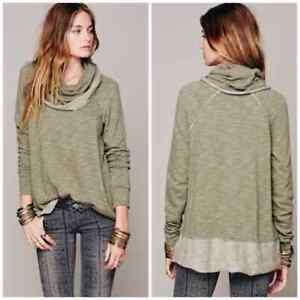 Free People Beach Green Pullover Sweater