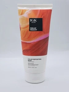 IGK Color Depositing Hair Mask Feelin Peachy (Vibrant Peach) 6 oz - Picture 1 of 3