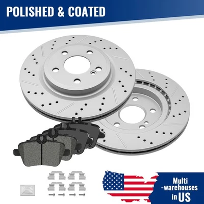 Rotores de disco de freno trasero y pastillas de cerámica de 295 mm para Mercedes-Benz Cla250 2014-2019 Foto 1 de 4