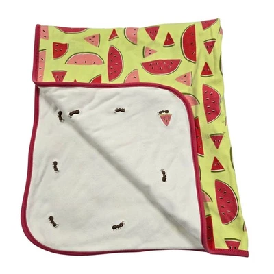 Gymboree Baby Girl SWEET WATERMELON 2004 2005 Vintage BLANKET Ant Picnic - Image 1 of 4