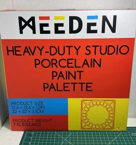 MEEDEN große 32-Well Keramik Aquarell Palette mit Deckel, Palette, weiß  - Bild 1 von 6