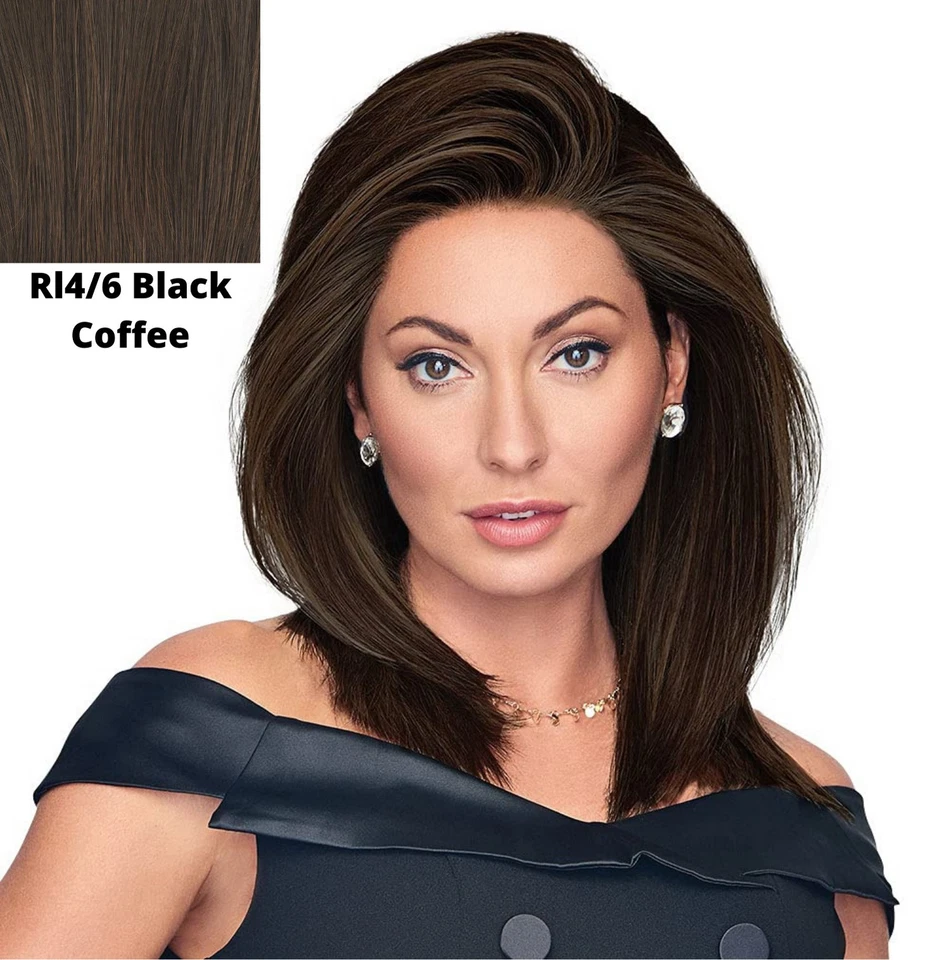 Raquel Welch WELL PLAYED Long Layered Wavy 12" Wig RL4/6 Black Coffee Hairuwear