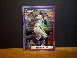 Brooks Lee 2025 Topps Chrome 35th Anniv. Purple RC Twins #90CB-20 in Nice Shape! - Picture 1 of 6