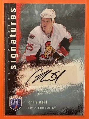 2007-08 Upper Deck Be a Player Chris Neil Signatures Auto #S-CN Hockey Senators - Image 1 of 2