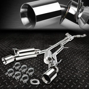 FOR 09-20 370Z Z34 DUAL MUFFLER 4.5" ROLLED TIP CATBACK EXHAUST SYSTEM SLIP FIT - Picture 1 of 5