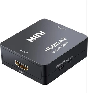 RCA to HDMI Adapter, AV to HDMI Converter, 1080p 3RCA to HDMI CVBS AV Composite - Picture 1 of 2