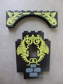 Lego Castle 6082 Fire Breathing Fortress Yellow Dragon Specialty Bricks Set of 2