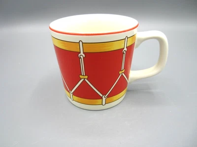 Tiffany & C0. Taza de té de café Tiffany Toy Drum 1992 vintage rojo blanco 7 oz (582) Foto 1 de 4