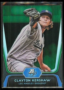 2012 Bowman Platinum Green Clayton Kershaw Los Angeles Dodgers #55 - Picture 1 of 2