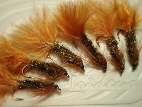 IRIDEUS CUSTOM FLIES Irideus #10 Peacock Wooly Bugger Trout Flies Steelhead Fly Fishing Streamer Fly
